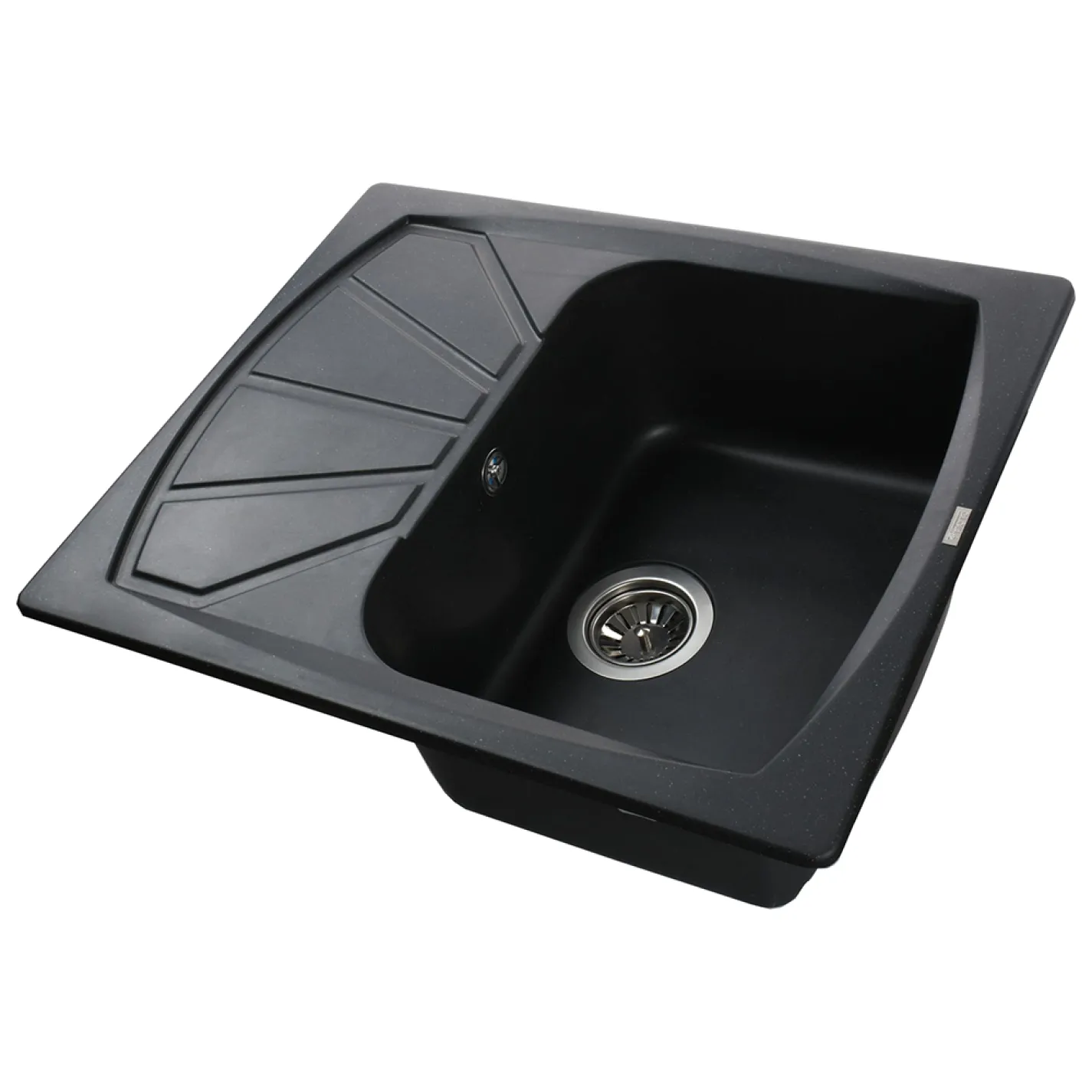 Гранітна мийка Globus Lux TANA 610х500-А0002, чорний - Фото 2